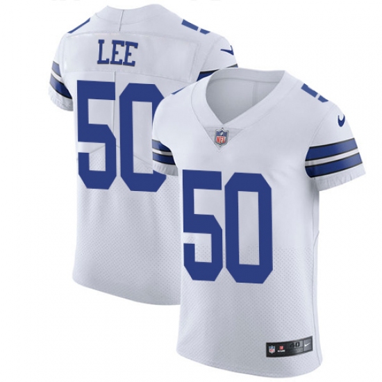 Men's Nike Dallas Cowboys 50 Sean Lee Elite White NFL Jersey