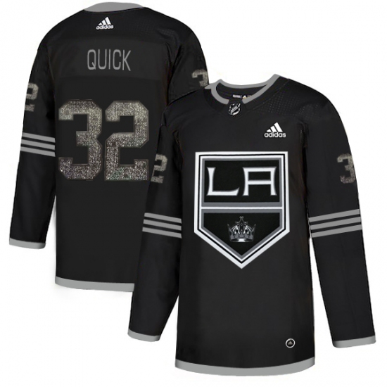 Men's Adidas Los Angeles Kings 32 Jonathan Quick Black Authentic Classic Stitched NHL Jersey