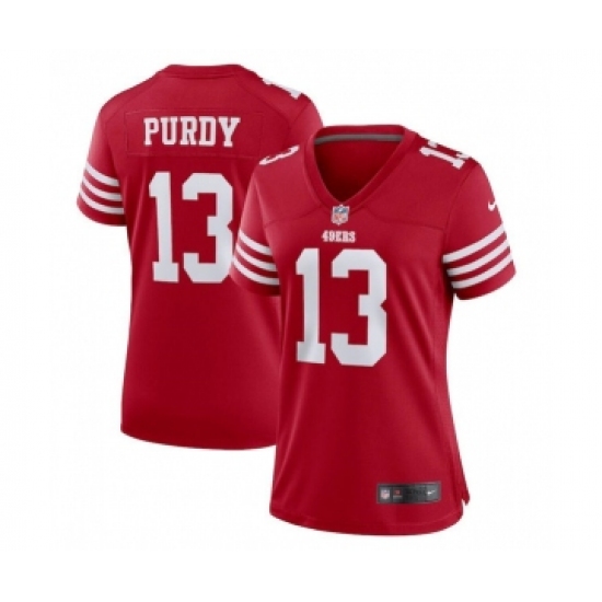 Women's Nike San Francisco 49ers 13 Brock Purdy Red Stitched Game Jersey