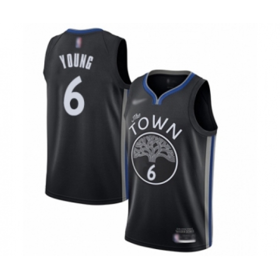 Youth Golden State Warriors 6 Nick Young Swingman Black Basketball Jersey - 2019 20 City Edition