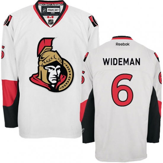 Women's Reebok Ottawa Senators 6 Chris Wideman Authentic White Away NHL Jersey