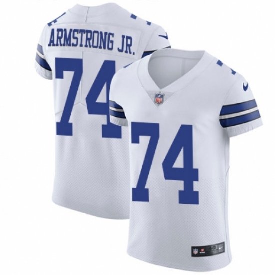 Men's Nike Dallas Cowboys 74 Dorance Armstrong Jr. White Vapor Untouchable Elite Player NFL Jersey
