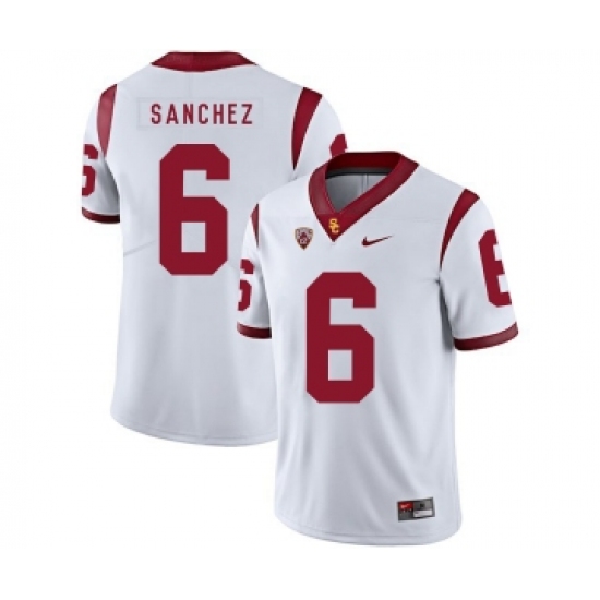 USC Trojans 6 Mark Sanchez White College Football Jersey