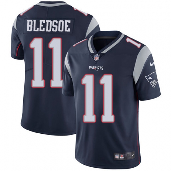 Youth Nike New England Patriots 11 Drew Bledsoe Navy Blue Team Color Vapor Untouchable Limited Player NFL Jersey