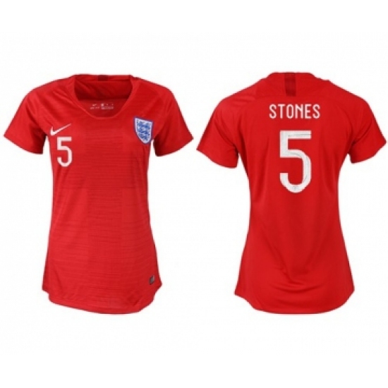 Women's England 5 Stones Away Soccer Country Jersey