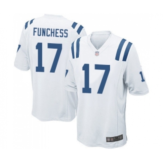 Men's Indianapolis Colts 17 Devin Funchess Game White Football Jerseys