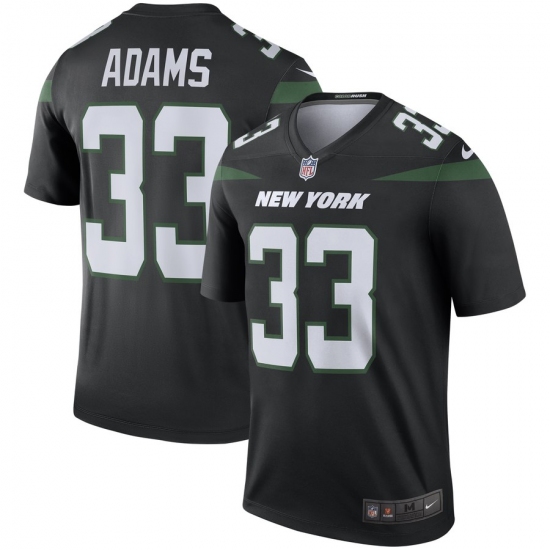 Men's New York Jets 33 Jamal AdamsNike Color Rush Legend Jersey - Black