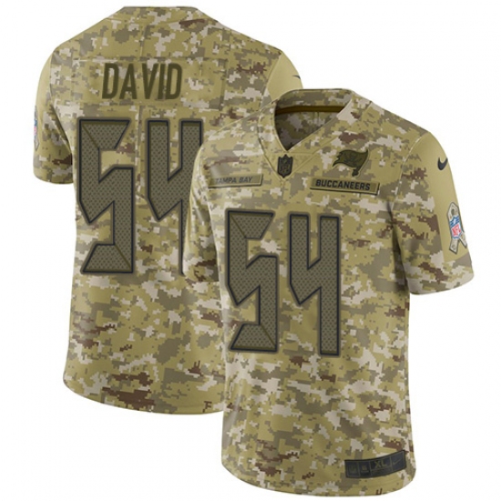 Men's Nike Tampa Bay Buccaneers 54 Lavonte David Limited Camo 2018 Salute to Service NFL Jersey
