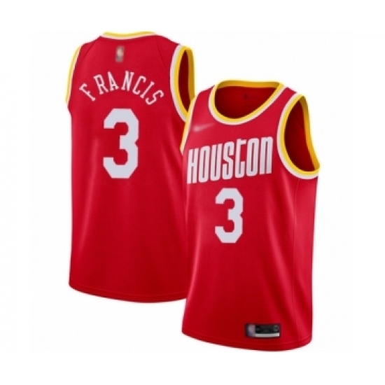 Youth Houston Rockets 3 Steve Francis Swingman Red Hardwood Classics Finished Basketball Jersey