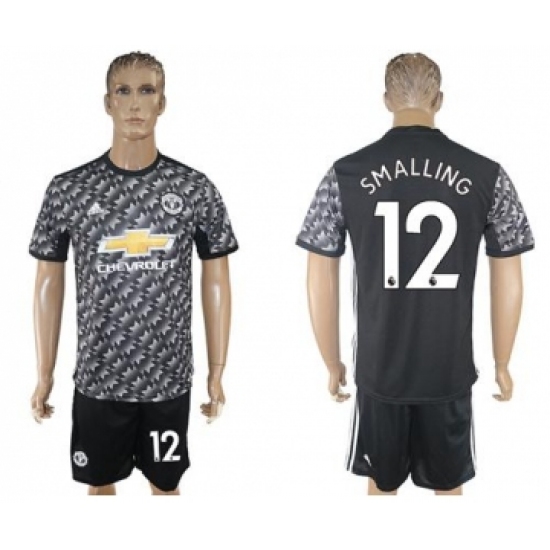 Manchester United 12 Smalling Black Soccer Club Jersey
