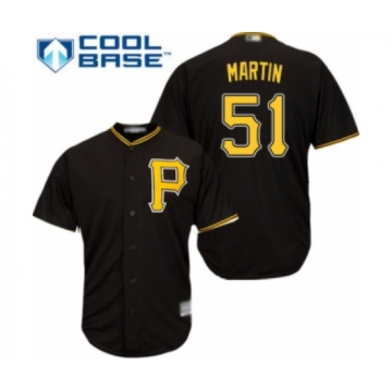 Youth Pittsburgh Pirates 51 Jason Martin Authentic Black Alternate Cool Base Baseball Player Jersey