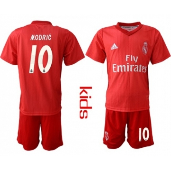 Real Madrid 10 Modric Third Kid Soccer Club Jersey