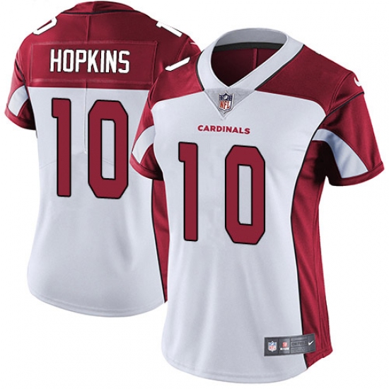 Women's Nike Arizona Cardinals 10 DeAndre Hopkins White Stitched NFL Vapor Untouchable Limited Jersey