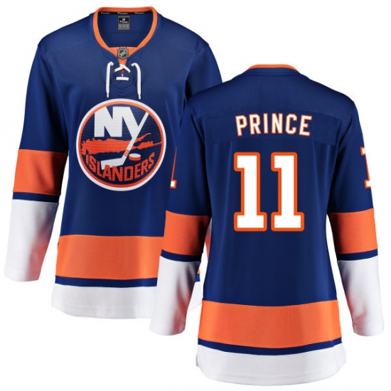 Women's New York Islanders 11 Shane Prince Fanatics Branded Royal Blue Home Breakaway NHL Jersey