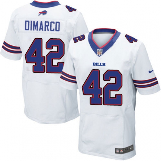 Men's Nike Buffalo Bills 42 Patrick DiMarco Elite White NFL Jersey