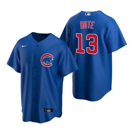 Men's Nike Chicago Cubs 13 David Bote Royal Alternate Stitched Baseball Jersey