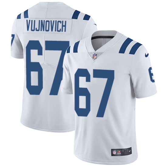 Youth Nike Indianapolis Colts 67 Jeremy Vujnovich White Vapor Untouchable Elite Player NFL Jersey