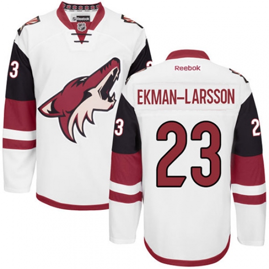 Men's Reebok Arizona Coyotes 23 Oliver Ekman-Larsson Authentic White Away NHL Jersey