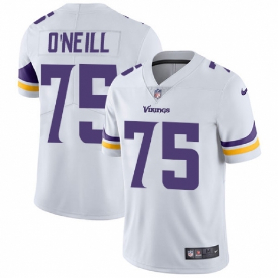 Men's Nike Minnesota Vikings 75 Brian O'Neill White Vapor Untouchable Limited Player NFL Jersey