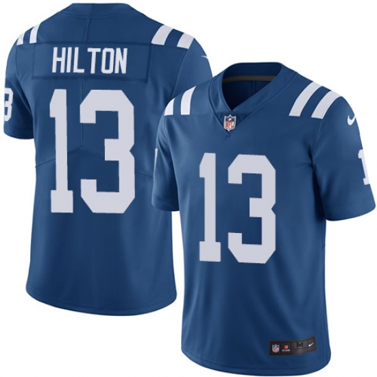 Men's Nike Indianapolis Colts 13 T.Y. Hilton Royal Blue Team Color Vapor Untouchable Limited Player NFL Jersey