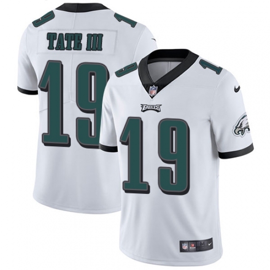 Youth Nike Philadelphia Eagles 19 Golden Tate III White Vapor Untouchable Limited Player NFL Jersey