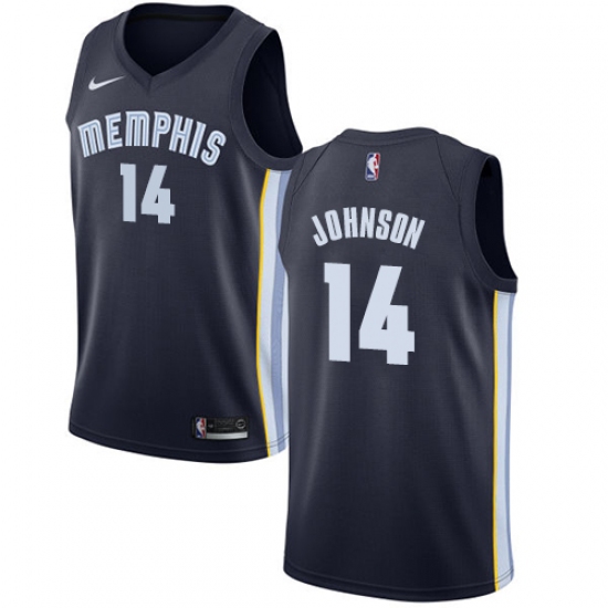 Youth Nike Memphis Grizzlies 14 Brice Johnson Swingman Navy Blue Road NBA Jersey - Icon Edition