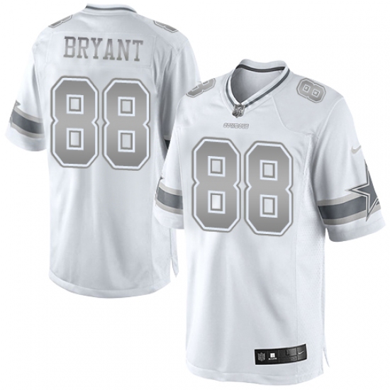 Men's Nike Dallas Cowboys 88 Dez Bryant Limited White Platinum NFL Jersey