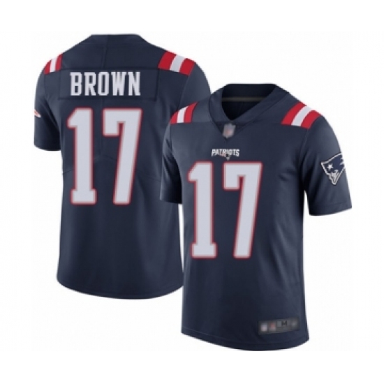 Youth New England Patriots 17 Antonio Brown Limited Navy Blue Rush Vapor Untouchable Football Jersey