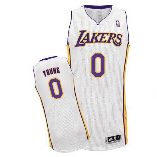 Revolution 30 Lakers 0 Nick Young White Stitched NBA Jersey