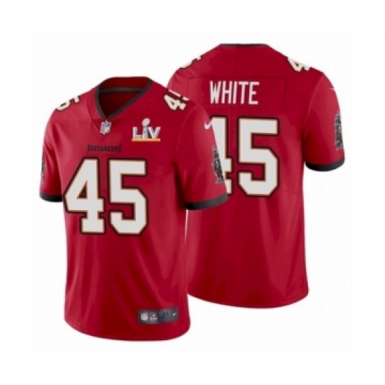 Women's Tampa Bay Buccaneers 45 Devin White Red 2021 Super Bowl LV Jersey