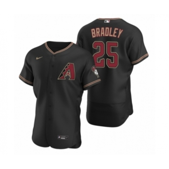 Men's Arizona Diamondbacks 25 Archie Bradley Nike Black Authentic 2020 Alternate Jersey