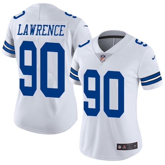 Women's Nike Dallas Cowboys 90 Demarcus Lawrence White Vapor Untouchable Limited Player NFL Jersey