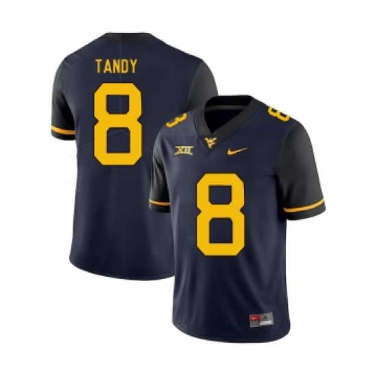 West Virginia Mountaineers 8 Keith Tandy Navy College Football Jersey