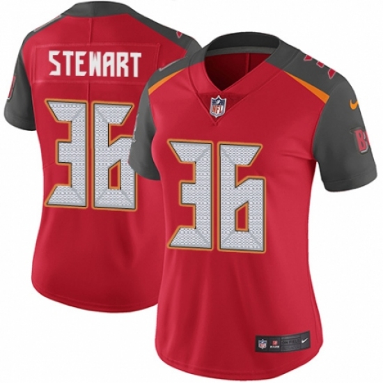 Women's Nike Tampa Bay Buccaneers 36 M.J. Stewart Red Team Color Vapor Untouchable Limited Player NFL Jersey