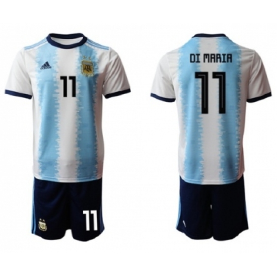 Argentina 11 Di Maria Home Soccer Country Jersey - Click Image to Close