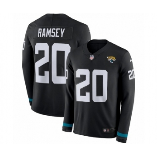 Men's Nike Jacksonville Jaguars 20 Jalen Ramsey Limited Black Therma Long Sleeve NFL Jersey