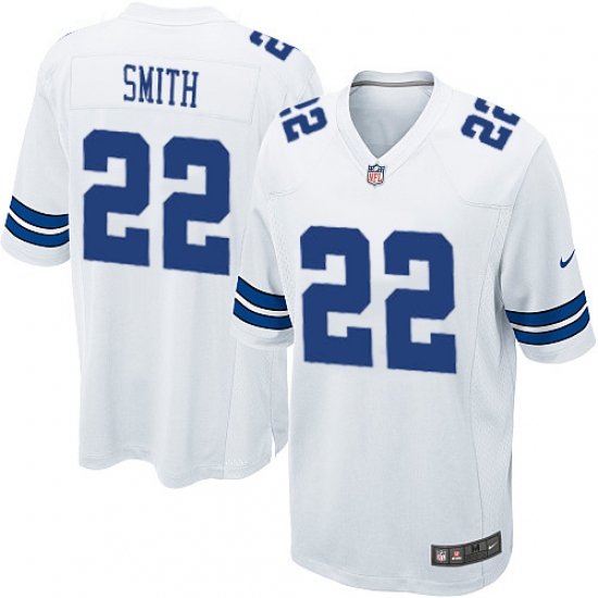 Men's Nike Dallas Cowboys 22 Emmitt Smith Game White NFL Jersey