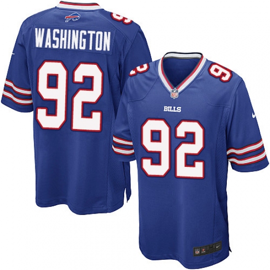 Men's Nike Buffalo Bills 92 Adolphus Washington Game Royal Blue Team Color NFL Jersey