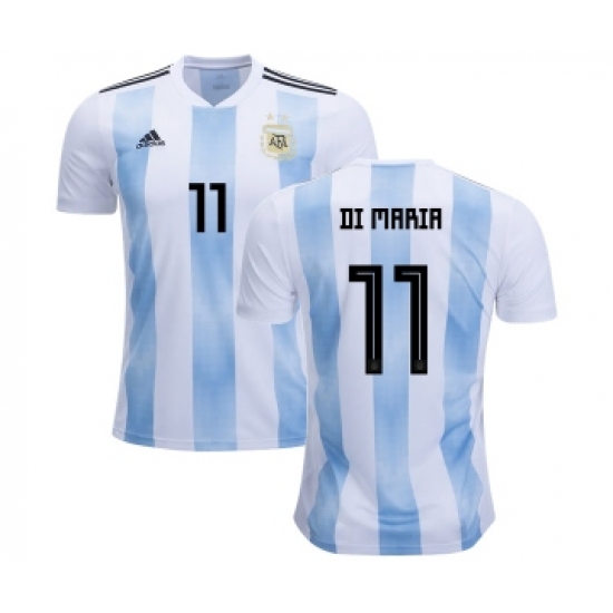 Argentina 11 Di Maria Home Kid Soccer Country Jersey