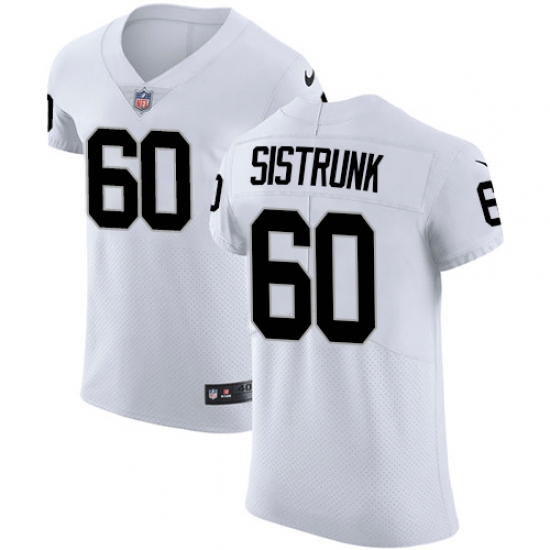 Men's Nike Oakland Raiders 60 Otis Sistrunk White Vapor Untouchable Elite Player NFL Jersey