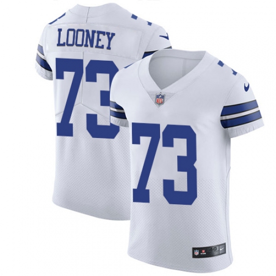 Men's Nike Dallas Cowboys 73 Joe Looney Elite White NFL Jersey