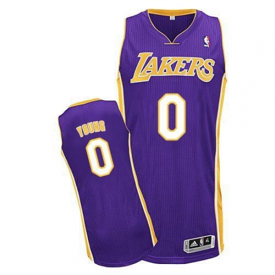 Revolution 30 Lakers 0 Nick Young Purple Stitched NBA Jersey