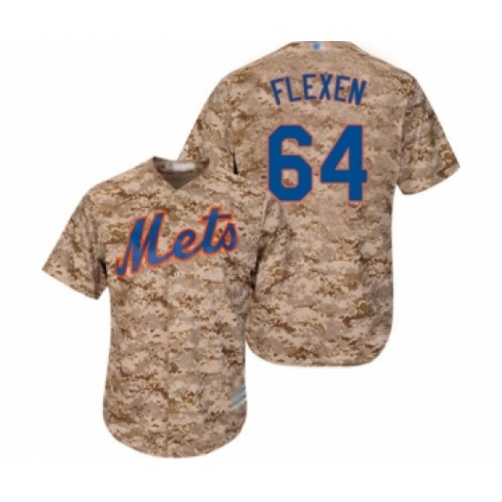 Youth New York Mets 64 Chris Flexen Authentic Camo Alternate Cool Base Baseball Player Jersey