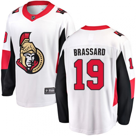 Youth Ottawa Senators 19 Derick Brassard Fanatics Branded White Away Breakaway NHL Jersey