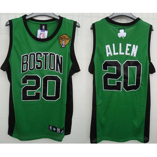 Celtics 20 Ray Allen Stitched Green Black Number Final Patch NBA Jersey