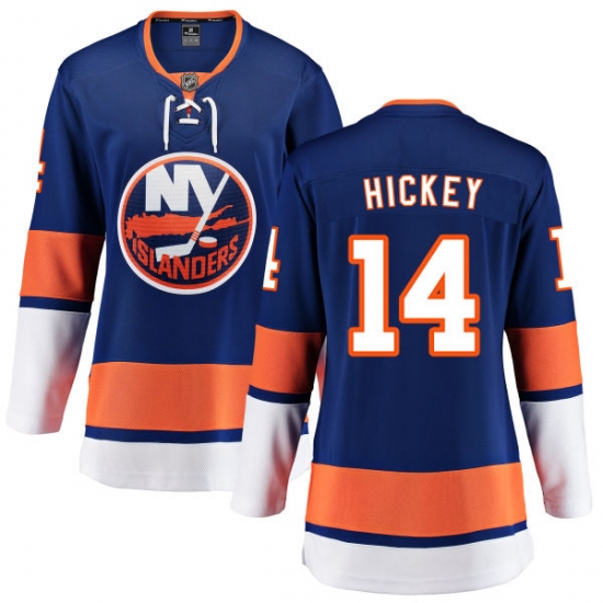 Women's New York Islanders 14 Thomas Hickey Fanatics Branded Royal Blue Home Breakaway NHL Jersey