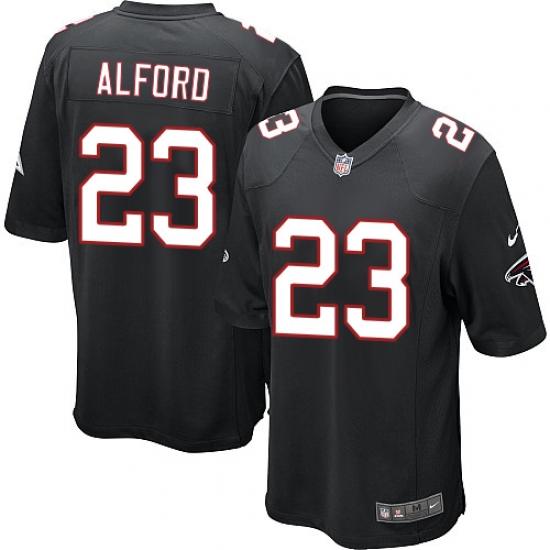 Men's Nike Atlanta Falcons 23 Robert Alford Game Black Alternate NFL Jersey