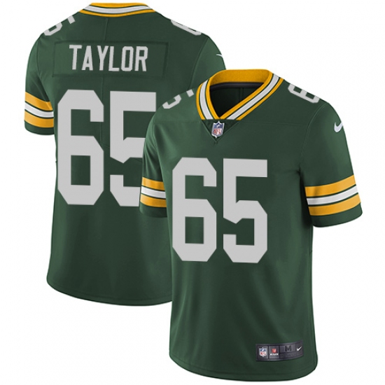 Men's Nike Green Bay Packers 65 Lane Taylor Green Team Color Vapor Untouchable Limited Player NFL Jersey