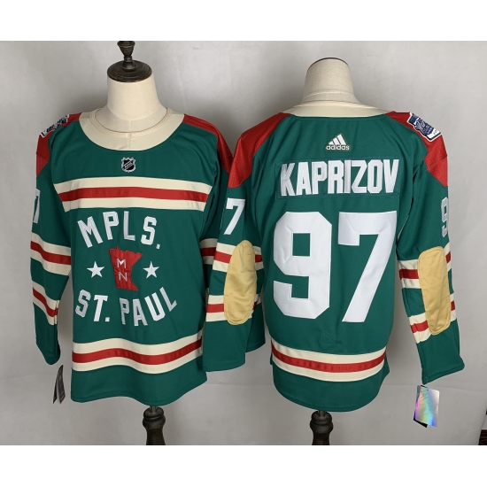 Men's Minnesota Wild Matt 97 Kirill Kaprizov Green 2022 Winter Classic Authentic Player Jersey