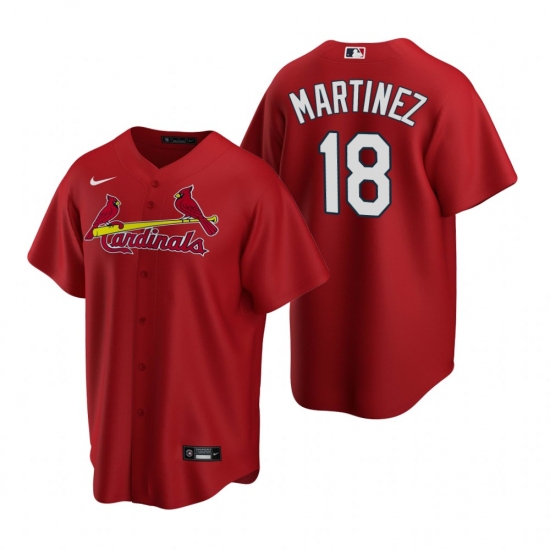 Men's Nike St. Louis Cardinals 18 Carlos Martinez Red Alternate Stitched Baseball Jersey